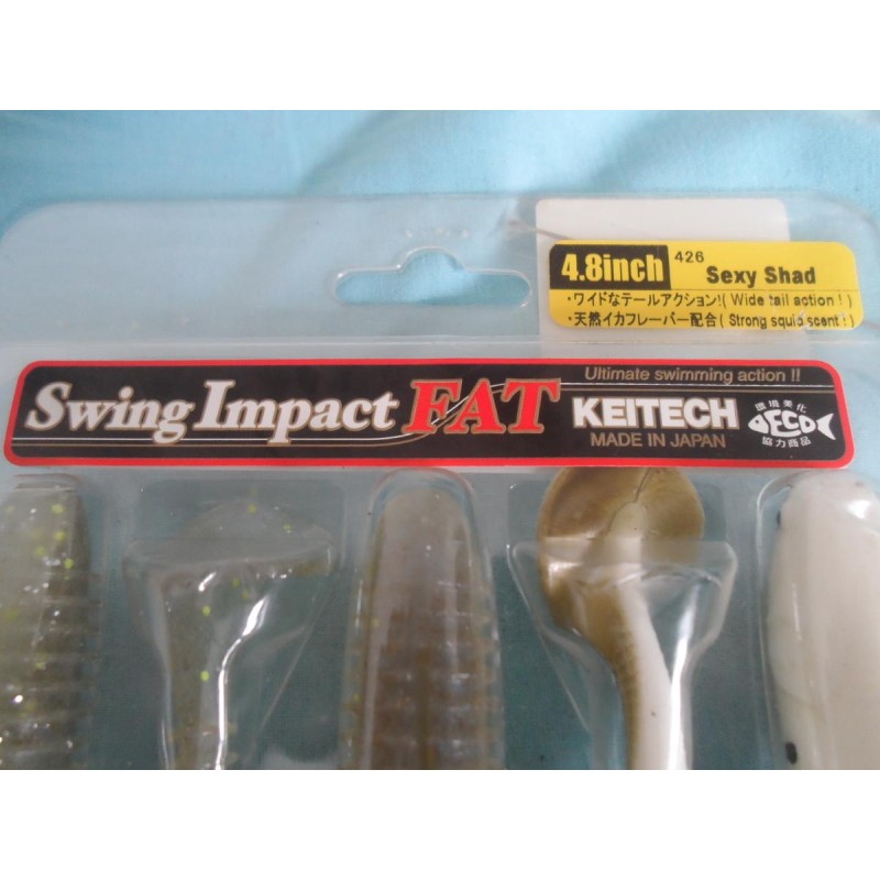 KEITECH - 5 shad pèche neuf ,BIEN LIRE