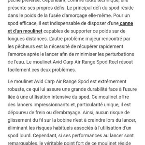 Moulinet spod avid carp
