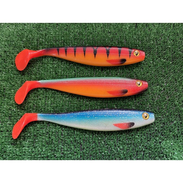 leurres souples carnassiers 18 cm 33 grs lot de 3 pièces