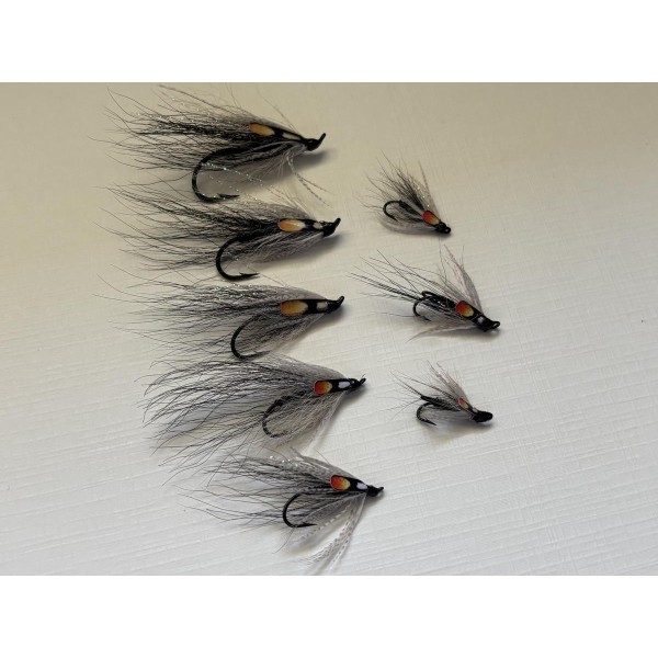 Mouche modèle Picasse grise lot de 8 pièces