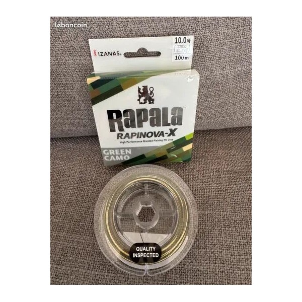 Tresse rapala rapinova X Green 100m 62lb 0,28mm