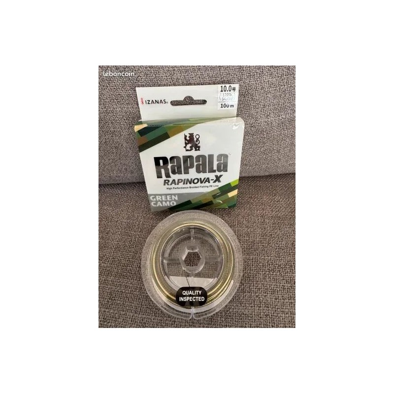 Tresse rapala rapinova X Green 100m 62lb 0,28mm