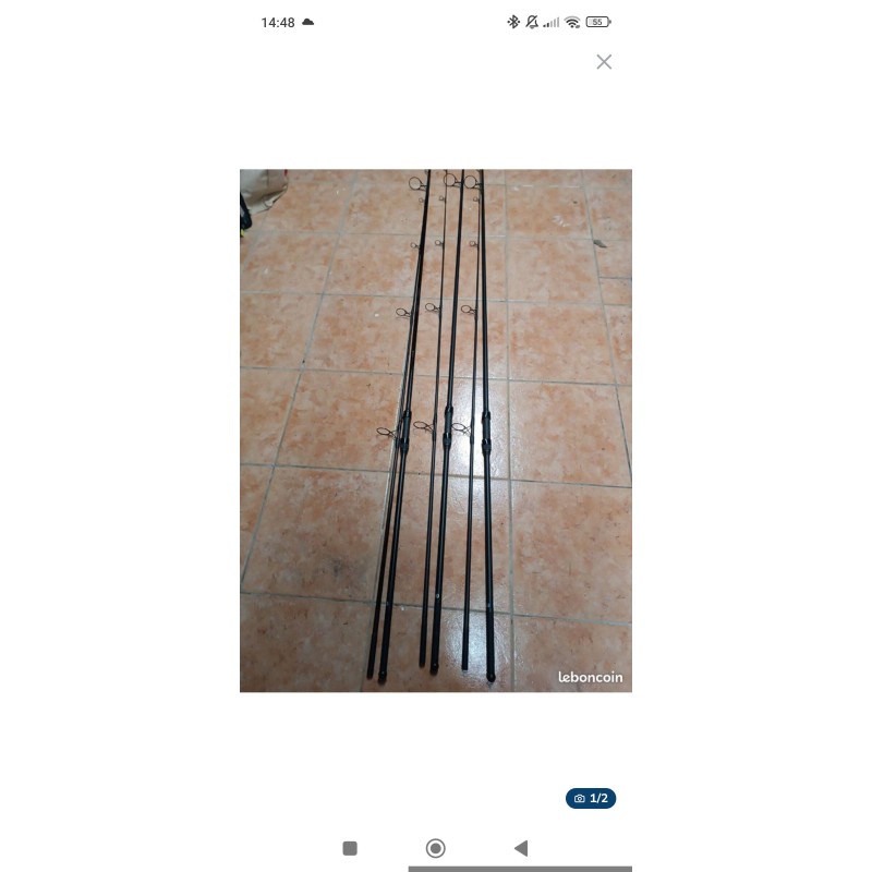 3 cannes Nash poursuit 12 pieds 3.25 lbs