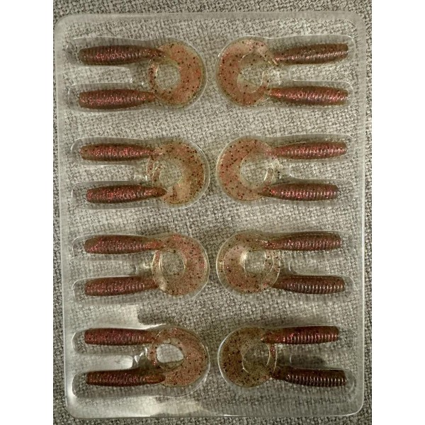 144 Leurres ron thompson grup curl tail olive red 5,5cm 1,8gr