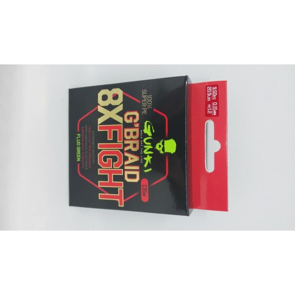 Gunki Tresse G'Braid 8X Fight Fluo Green 100% super PE