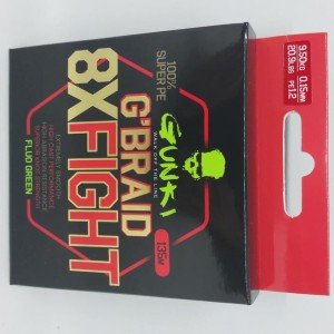 Gunki Tresse G'Braid 8X Fight Fluo Green 100% super PE