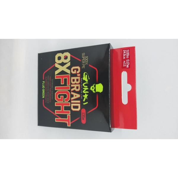 Gunki Tresse G'Braid 8X Fight Fluo Green 100% super PE