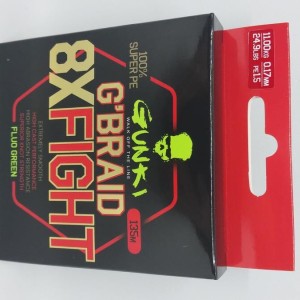 Gunki Tresse G'Braid 8X Fight Fluo Green 100% super PE