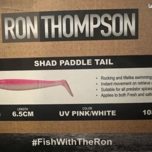 108 Leurres ron thompson Shad paddle tail uv pink White 6,5cm 1,9gr
