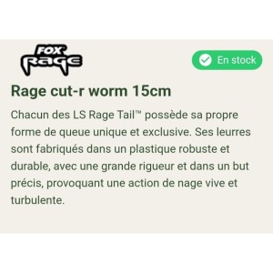 Rage cut-r worm 15cm