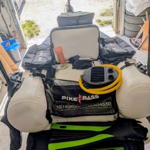 Float tube lunker et canne major kraft