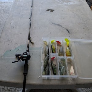 Float tube lunker et canne major kraft