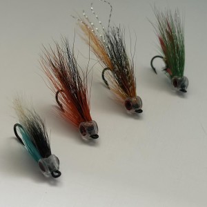Lot de 4 mouches streamers hameçon numéro 6 idéal pour le Black bass et perche
