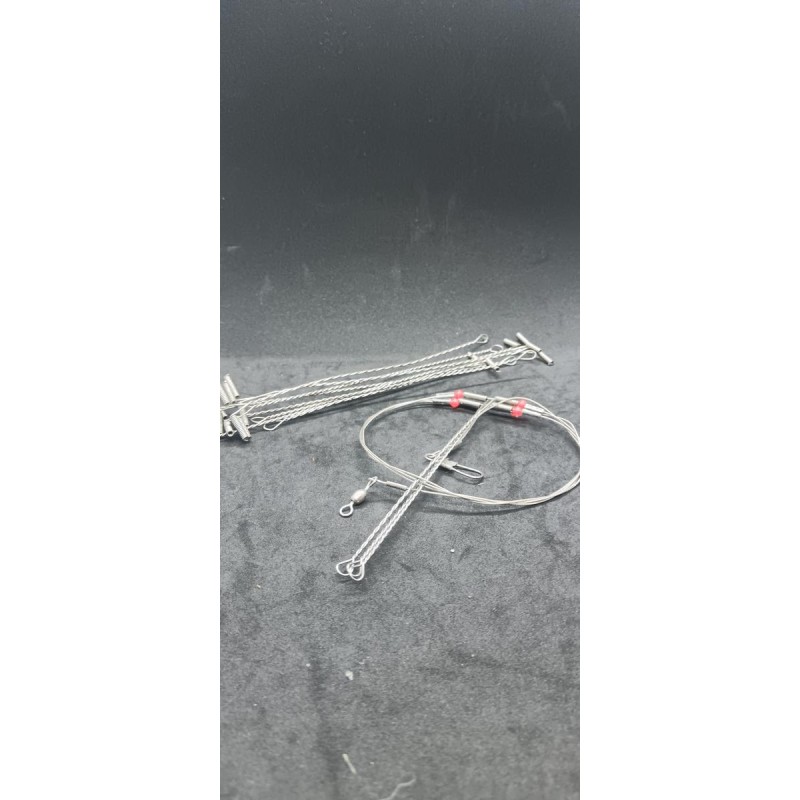 Clipots (x3) sur bas de ligne acier + 8 clipots acier