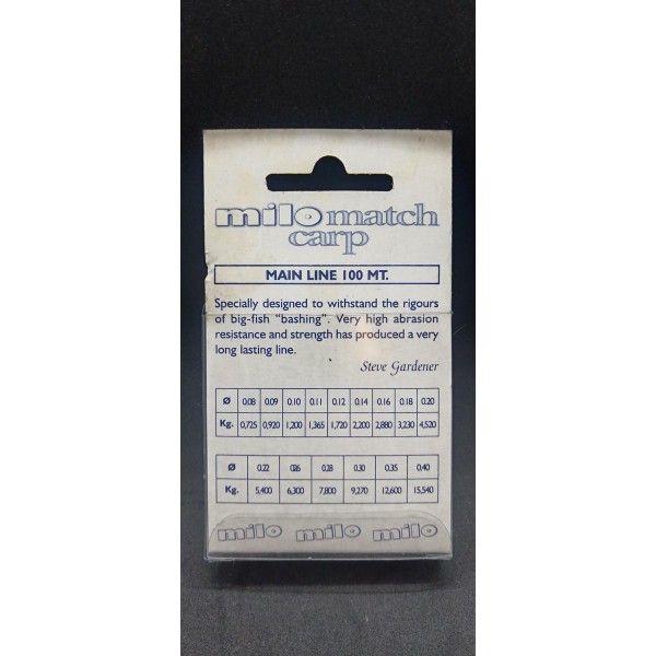 Bobine de nylon Milo Match Carp 10/100 - 100 m