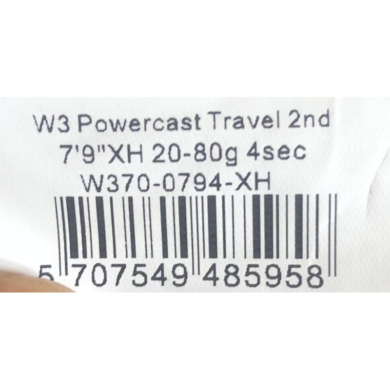 WESTIN - Canne Spinning W3 Powercast Travel 2ème Generation 4 brins