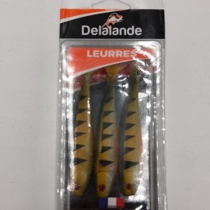 DELALANDE - lot de 3 Leurres Shad GT 11 Gold Perch