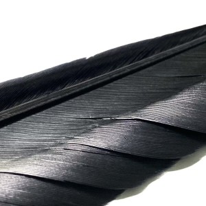 Plume substitut de condor fabriqué en France- couleur chocolat