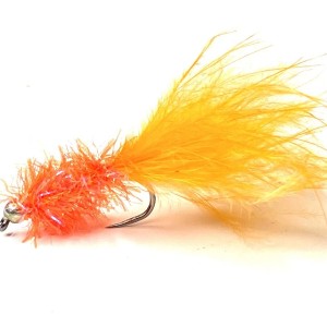 streamers truite pour la peche en réservoir-orange