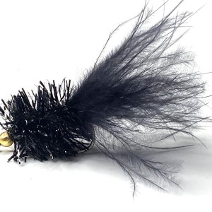 streamers truite pour la peche en réservoir noir