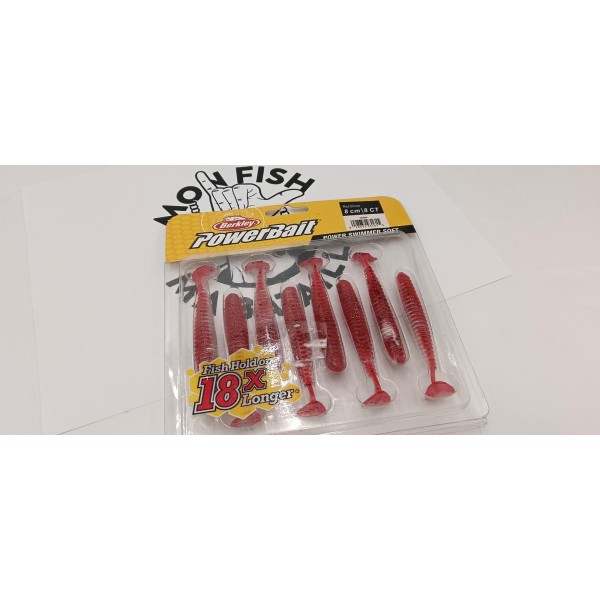 BERKLEY - lot de 8 Leurres souples Power Swimmer 8