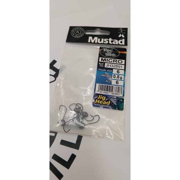 MUSTARD - Micro têtes plombées 0,8 gr (par 6)