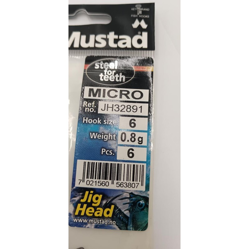 MUSTARD - Micro têtes plombées 0,8 gr (par 6)
