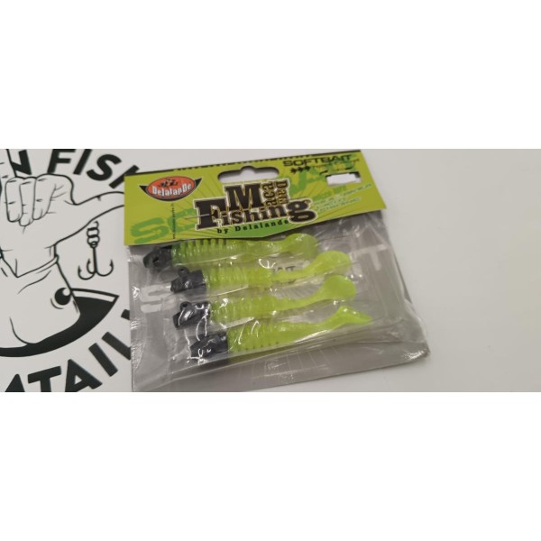 DELALANDE - Lot de 4 Leurres souples skeleton 8 cm