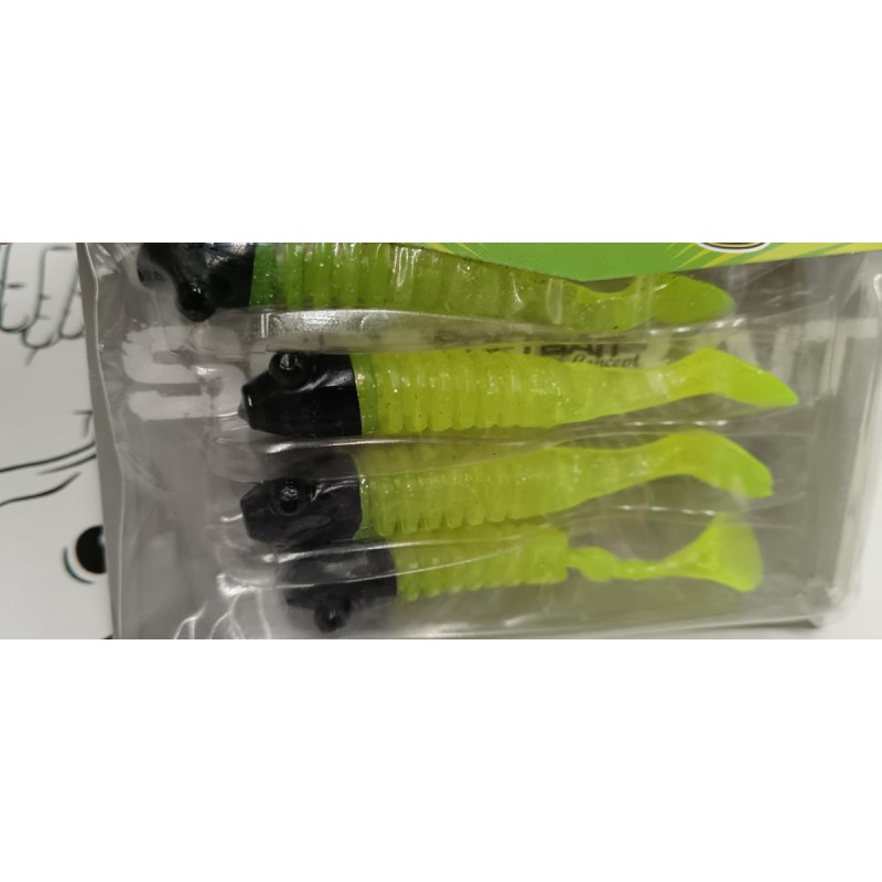 DELALANDE - Lot de 4 Leurres souples skeleton 8 cm