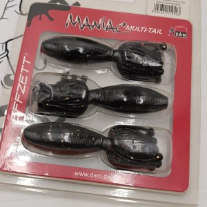 DAM - lot de 3 Leurres souples Effzett Maniac Multi-Tail 9cm
