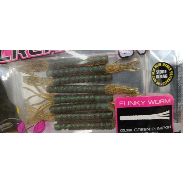 FOX RAGE - Lot de 8 Leurres souple Floating Funky Worm UV 7cm