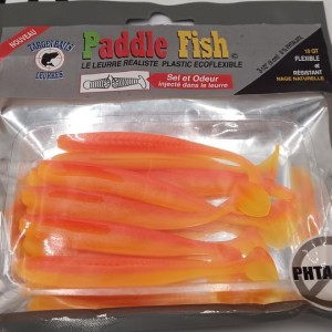 TARGET BAITS - Lot de 10 Leurres souples Paddle Fish 3.5"
