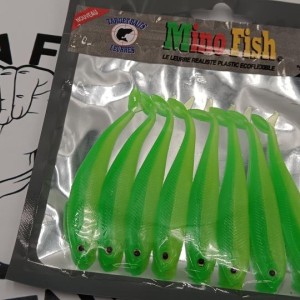 TARGET BAITS - Lot de 8 Leurres souples Mino Fish 3,5"