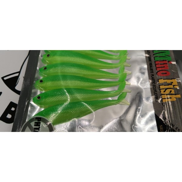 TARGET BAITS - Lot de 8 Leurres souples Mino Fish 3,5"