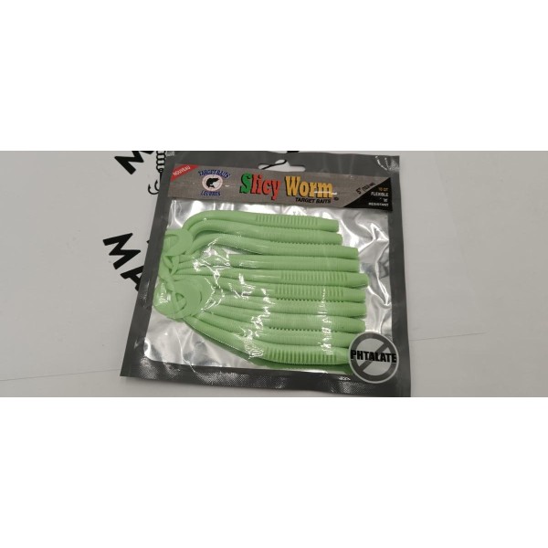 TARGET BAITS -Lot de 10 Leurres souples Slicy Worms 5"