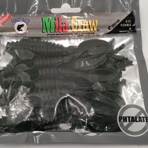 TARGET BAITS - Lot de 6 Leurres souples Mila Craw 4"