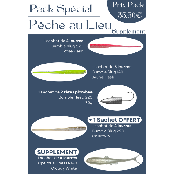 AUTOBOATS FISHING - Pack Spécial - Pêche au Lieu : 11 ou 15+4 Offerts Pack avec Supplément (15 Leurres +4 Offerts)