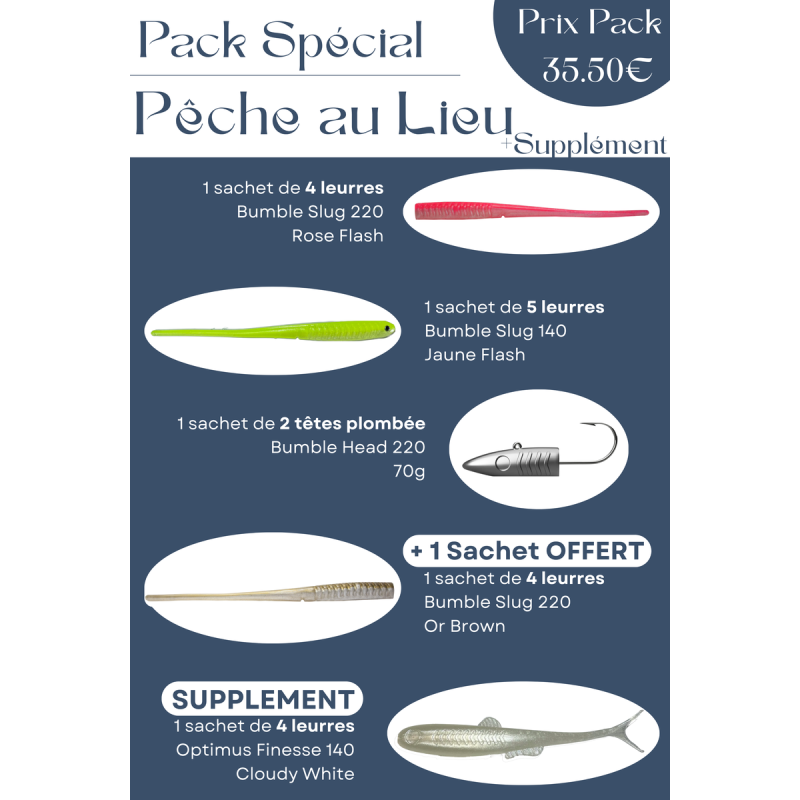 AUTOBOATS FISHING - Pack Spécial - Pêche au Lieu : 11 ou 15+4 Offerts Pack avec Supplément (15 Leurres +4 Offerts)