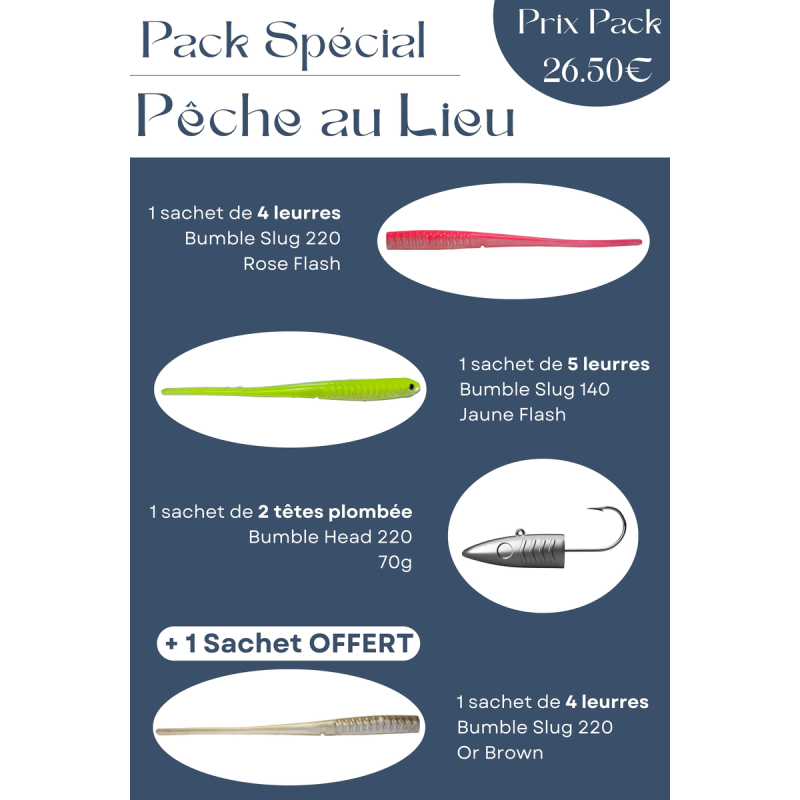 AUTOBOATS FISHING - Pack Spécial - Pêche au Lieu : 11 ou 15+4 Offerts Pack Classique (11 Leurres +4 Offerts)