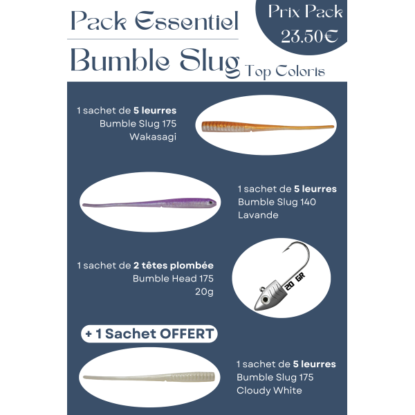 AUTOBOATS FISHING - Pack Essentiel - Bumble Slug Top Coloris : 12+5 Offerts