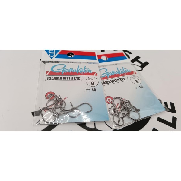 GAMAKATSU - Lot de 2 sachets (x20) d'hameçons carpe Iseama n°6