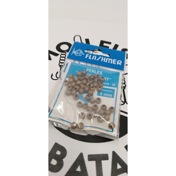 FLASHMER - Perles "LAITON RECUIT" 5 mm (par 50)