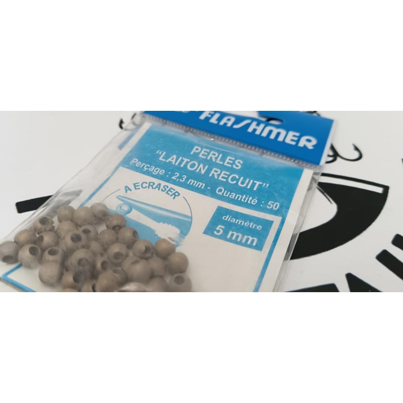 FLASHMER - Perles "LAITON RECUIT" 5 mm (par 50)