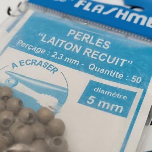 FLASHMER - Perles "LAITON RECUIT" 5 mm (par 50)