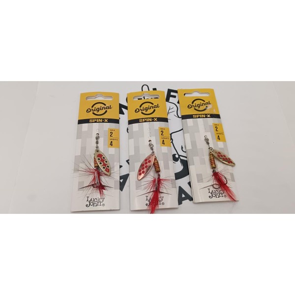 LUCKY JOHN - Lot de 3 cuillers Spin-X Long