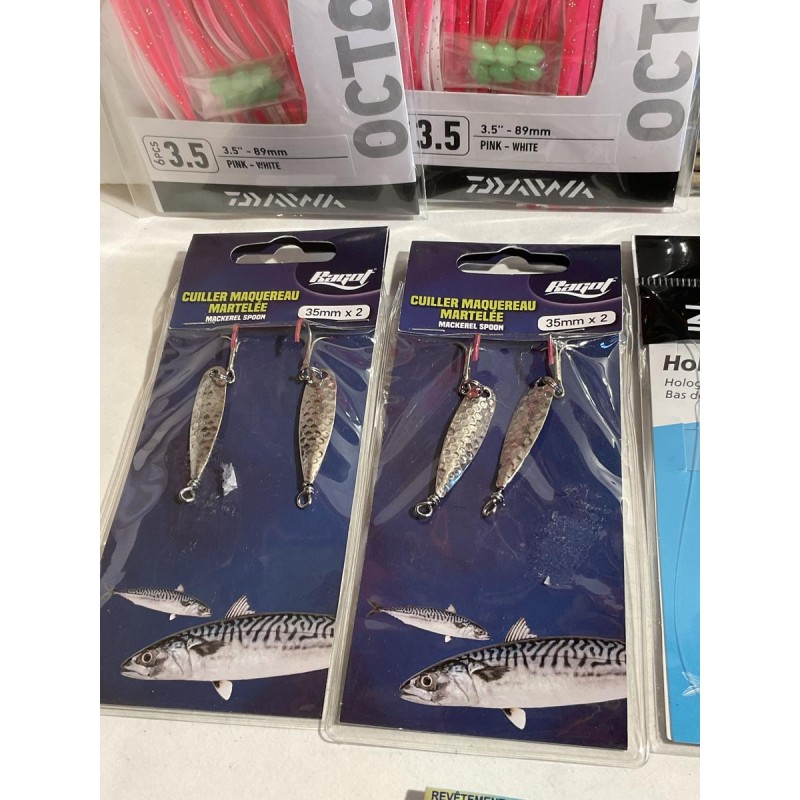LOT - pêche mer (leurres, mitraillettes, cuillers, etc.)