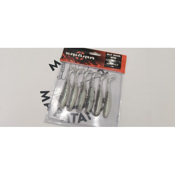 SAKURA - Leurres souples Slit Shad 85 (par 6)