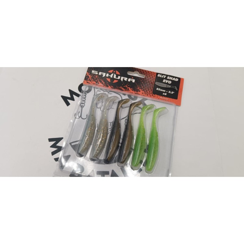 SAKURA - Leurres souples Slit Shad 85 (par 6)