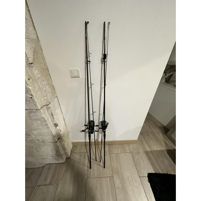 PROLOGIC + SHIMANO - Ensemble 2x cannes a carpe prologic + 2x moulinets shimano