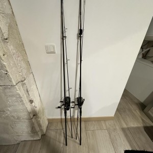 PROLOGIC + SHIMANO - Ensemble 2x cannes a carpe prologic + 2x moulinets shimano
